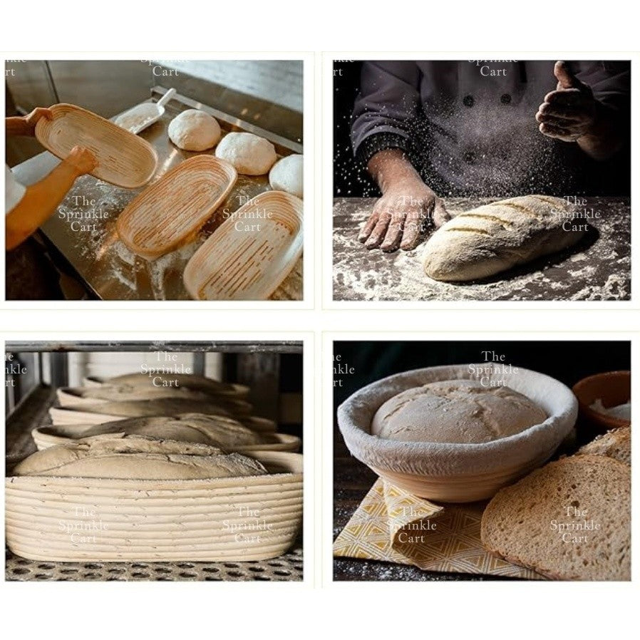 Sourdough Baking Starter Kit Fermentation Jar and Rattan Basket TSC