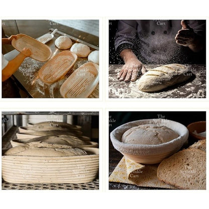 Sourdough Baking Starter Kit Fermentation Jar and Rattan Basket TSC