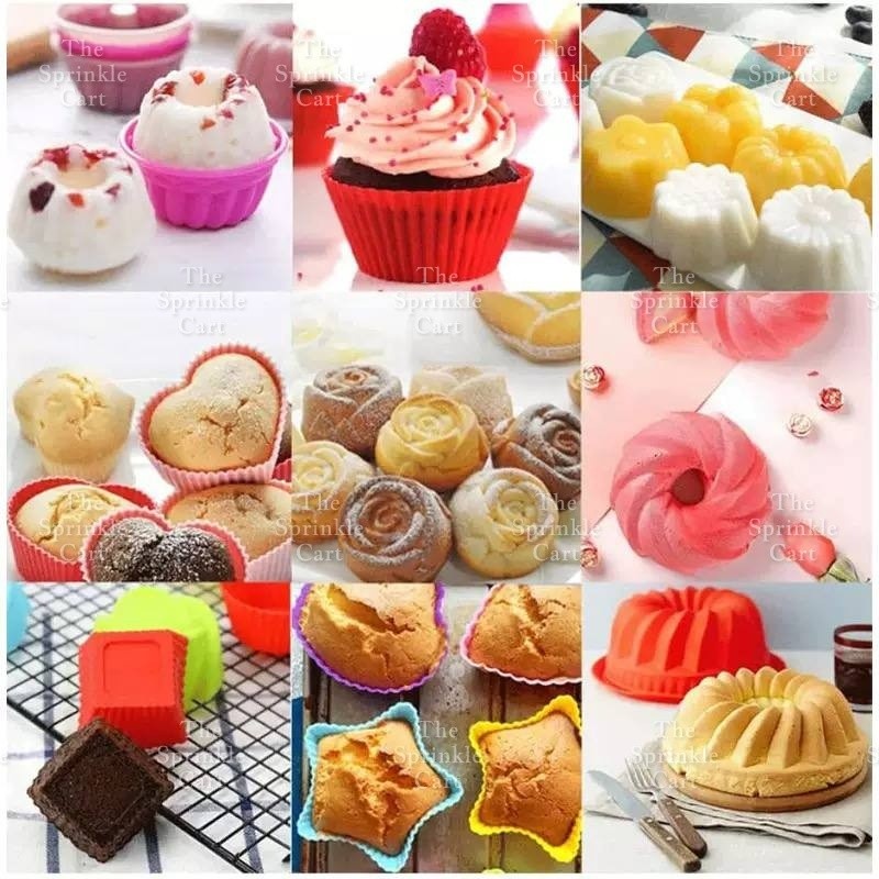 Random Color Silicone Cupcake DIY Shape Cups Mould TSC