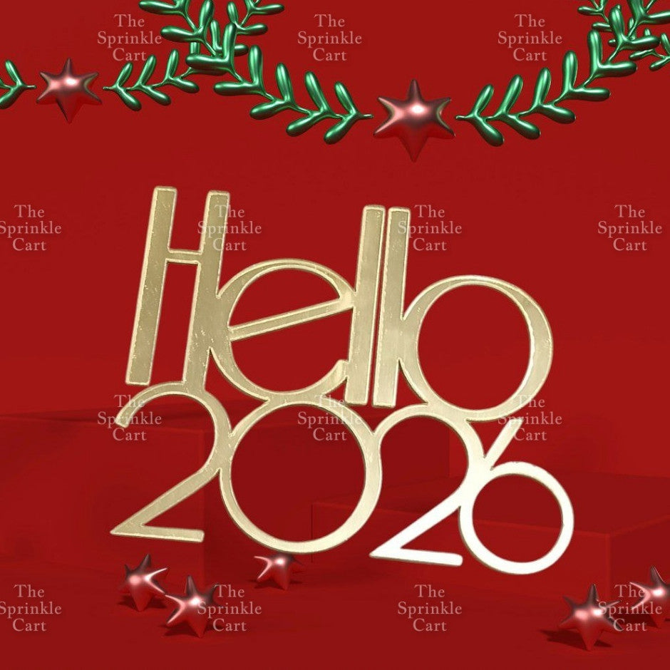 Merry Christmas Happy New Year Holidays Valentines Love Acrylic Cake Topper Decoration TSC