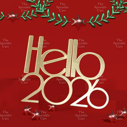 Merry Christmas Happy New Year Holidays Valentines Love Acrylic Cake Topper Decoration TSC