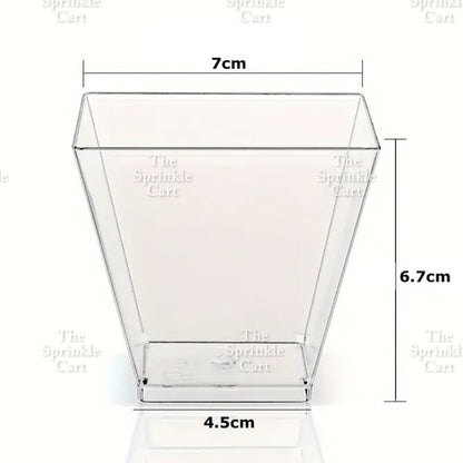 10pcs Transparent Dessert Cups Round Square Dessert Plastic Container Cake Mousse Fruits Packaging