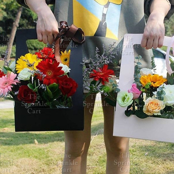 1pc Flower Basket Paper Holder for Floral Arrangement DIY Gift Bouquet TSC