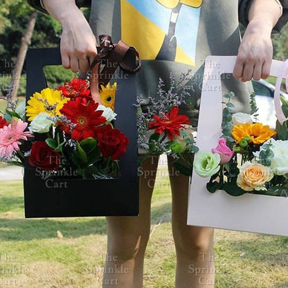 1pc Flower Basket Paper Holder for Floral Arrangement DIY Gift Bouquet TSC