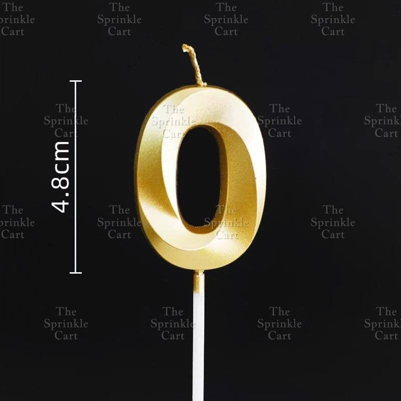 Number Candle for Birthday Cake Decor Party Supplies Gold ans Silver 0-9