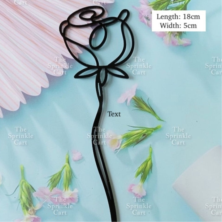 Minimalist Acrylic Flower / Face Girl Birthday Wedding Cake Decoration