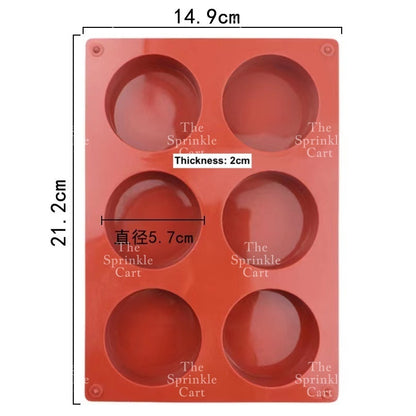 Silicone Round Cavity Biscuit Chocolate Mold Dessert for Baking Molder TSC