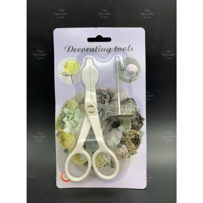 Flower Nail and Scissors Set for Baking Piping Buttercream Icing Decorating Tool TSC