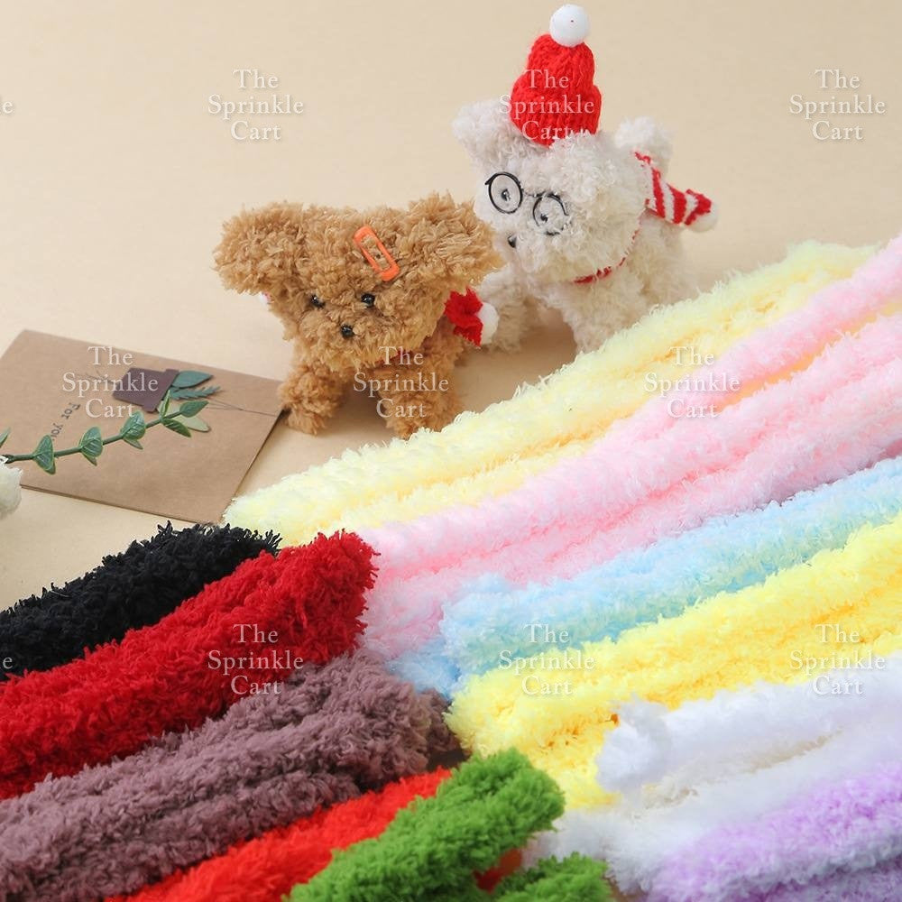 15mm Coral Velvet Twist Stick Plush Strip for DIY TSC