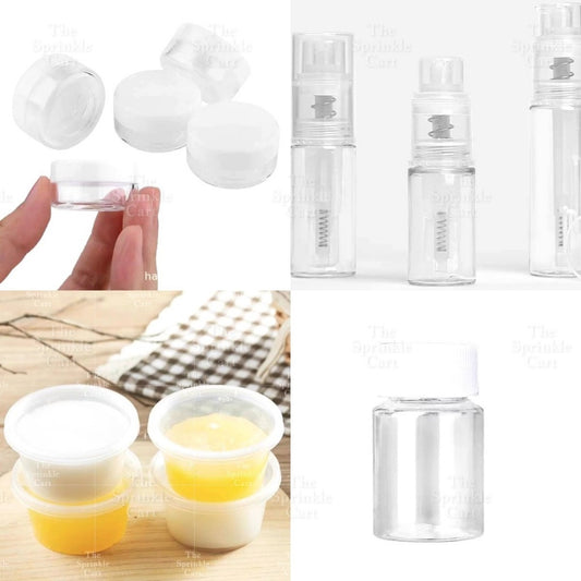 Clear Sauce Cup w/Lid and Luster Container Ice Cream Cup Gravy Cup TSC