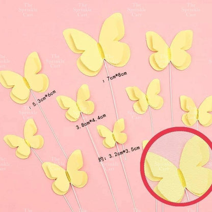 Minimalist Double Layer Butterfly Embossed PVC Stamp Cake Topper Decoration TSC