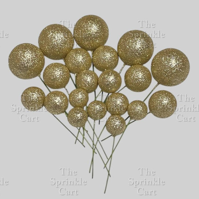 Balls Cake Topper Gold Silver White Pink Blue Yellow Decoration Birthday Swirl Ball Spiral Ball