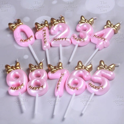 0-9 Set Number Candle and Acrylic Number Topper for Birthday Anniversary Cake Decoration
