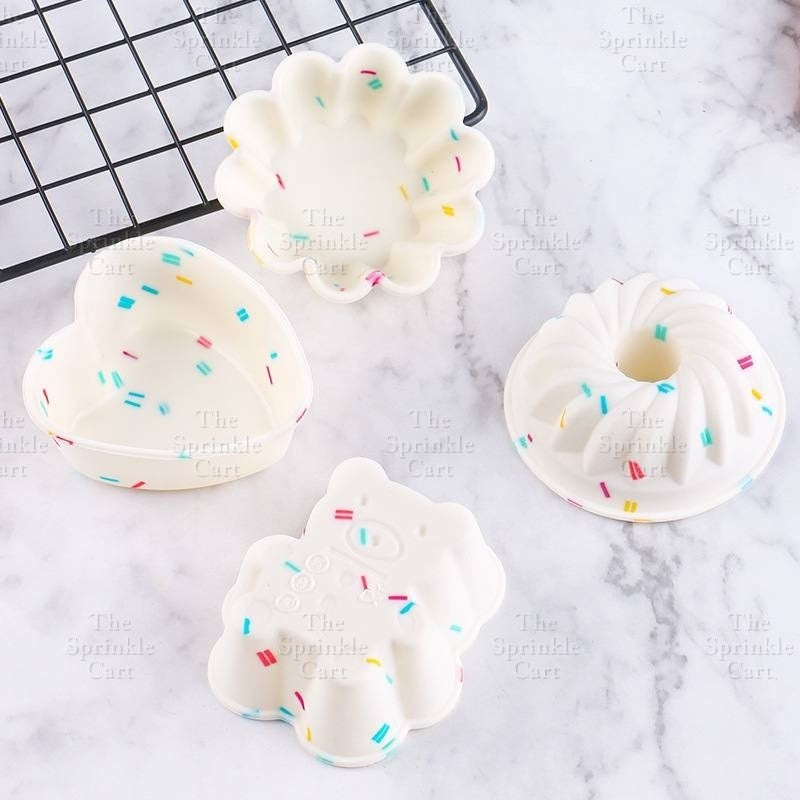 Cute Sprinkle Design Silicone Molder Non-stick Cake Muffin Baking Mold TSC