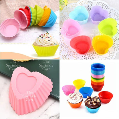 Random Color Silicone Cupcake DIY Shape Cups Mould TSC