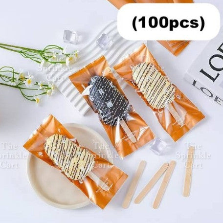 Transparent Popsicle OPP Cakesicle Boxes Gift Plastic Box Ice Cream Graham Bar packaging TSC