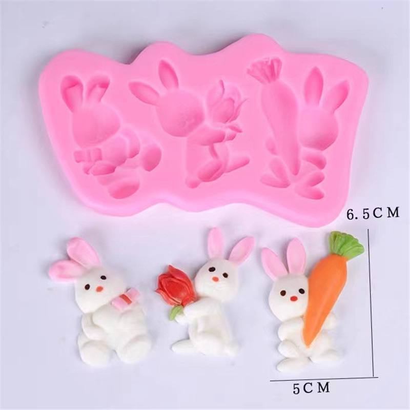 Easter Egg Bunny theme Silicone Mould Fondant Chocolate Cake Crafting Jelly Bakeware Tool TSC