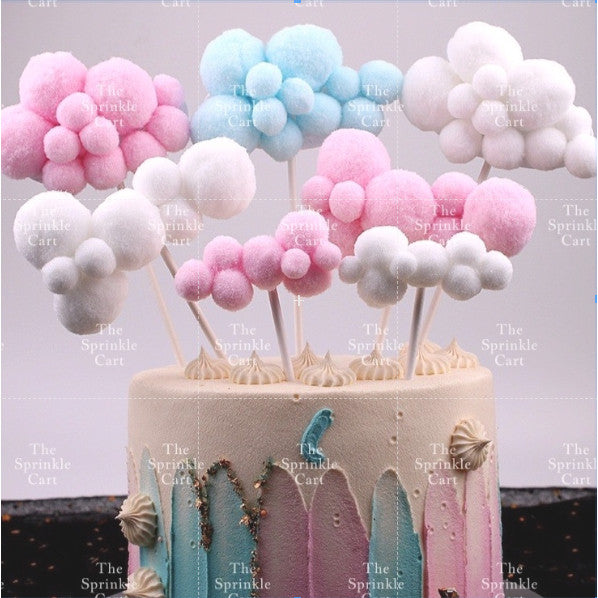 Colorful Rainbow Cloud DIY Topper Decoration