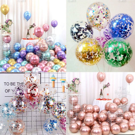10pcs Metallic Confetti Balloon for DIY Party Decoration TSC