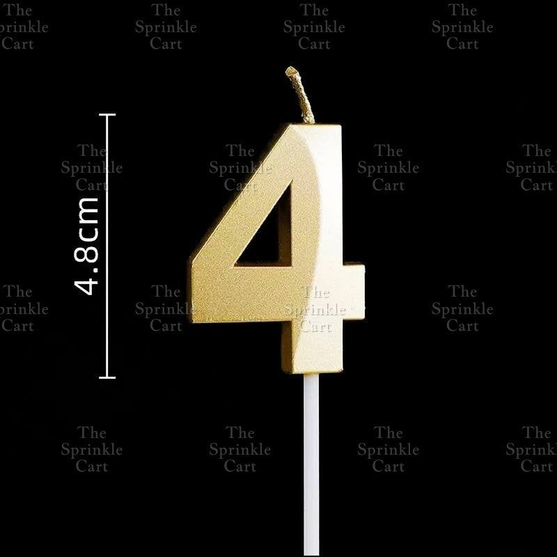 Number Candle for Birthday Cake Decor Party Supplies Gold ans Silver 0-9