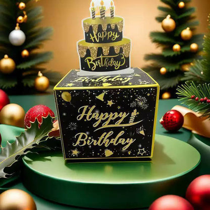 Surprise Money Pulling Box and Money Accordion Angpao Envelope DIY 3D Puzzle Cake Gift TSC