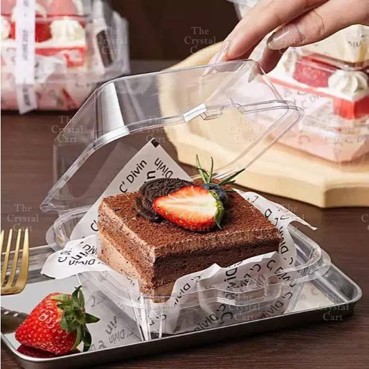 10pcs Transparent Dessert Cups Round Square Dessert Plastic Container Cake Mousse Fruits Packaging