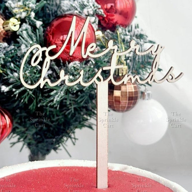 Merry Christmas Happy New Year Holidays Valentines Love Acrylic Cake Topper Decoration TSC