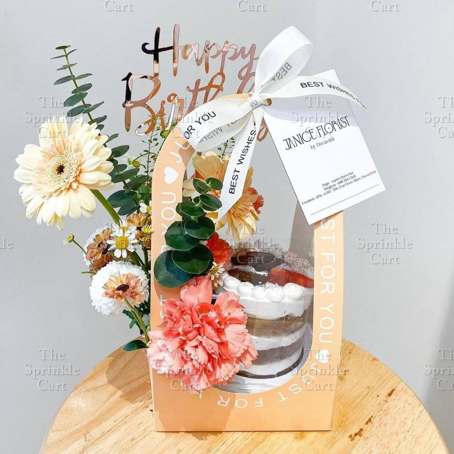 1pc Flower Basket Paper Holder for Floral Arrangement DIY Gift Bouquet TSC
