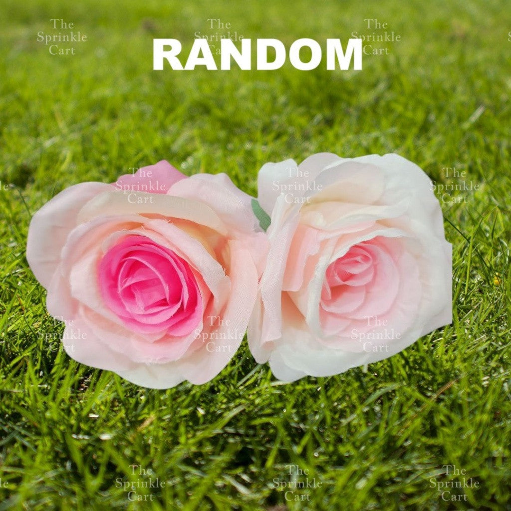1pc Artificial Flowers Rose Peony Head  Cake Decoration