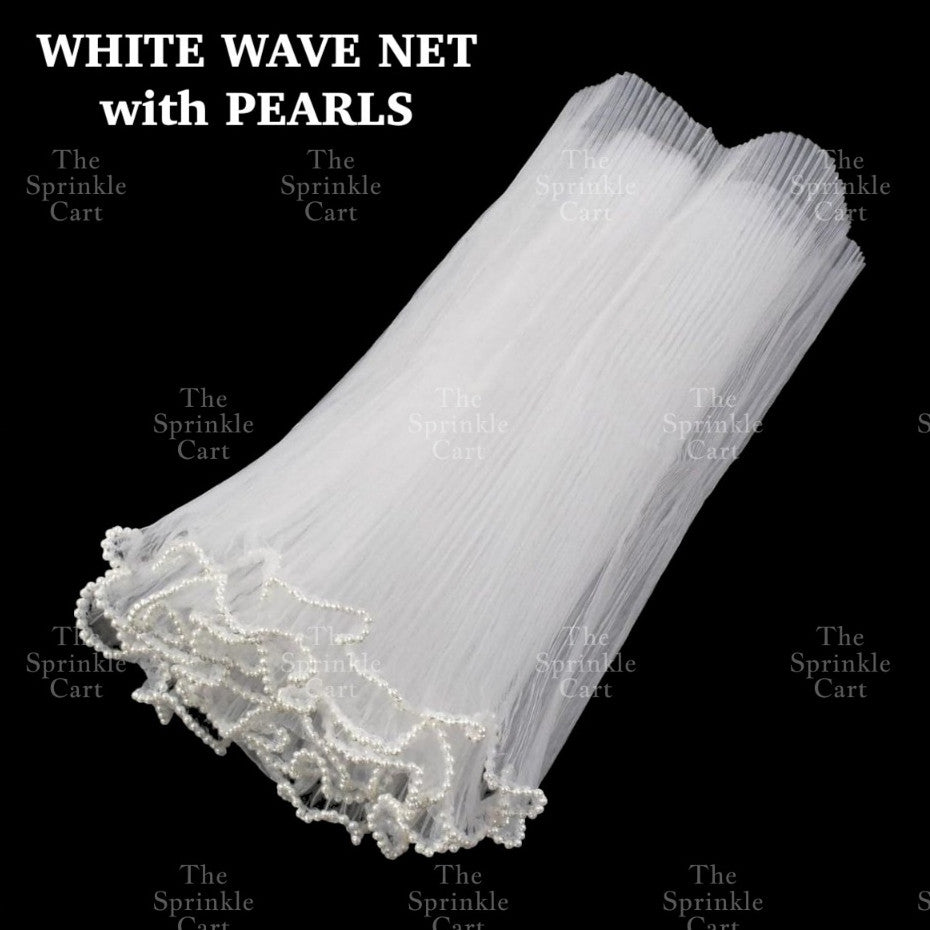 Fishtail Ribbon Wave Net Yarn Mermaid Tail for DIY Flower Bouquet TSC