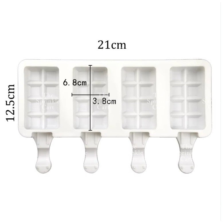 Silicone Molder Heart Popsicle Stick OPP Hammer for Smash Cake Decoration TSC