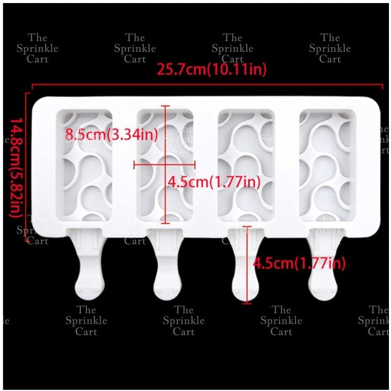 Silicone Molder Heart Popsicle Stick OPP Hammer for Smash Cake Decoration TSC