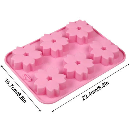 Flower Theme Silicone  Chocolate Fondant Molder Resin Cake Jelly Baking Supply Decoration