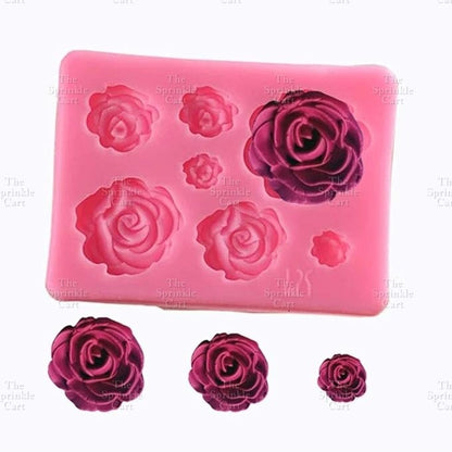 Flower Theme Silicone  Chocolate Fondant Molder Resin Cake Jelly Baking Supply Decoration