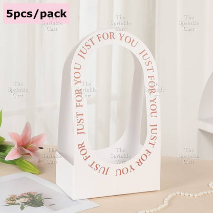 Flower Paper Basket Holder for Floral Arrangement  DIY Gift Bouquet TSC
