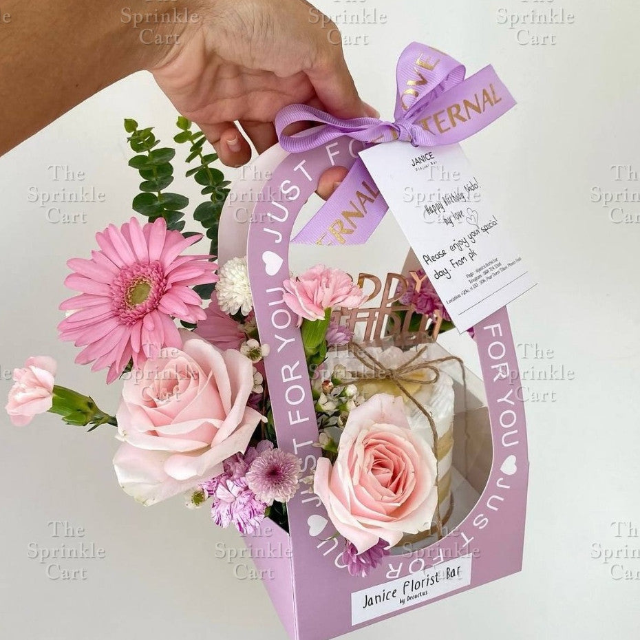 1pc Flower Basket Paper Holder for Floral Arrangement DIY Gift Bouquet TSC