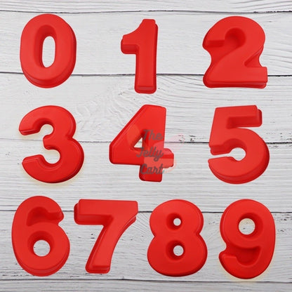 0-9 Set of 10pcs Silicone Number Molder 10inches Number Cake Large Birthday Decoration