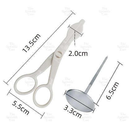 Flower Nail and Scissors Set for Baking Piping Buttercream Icing Decorating Tool TSC