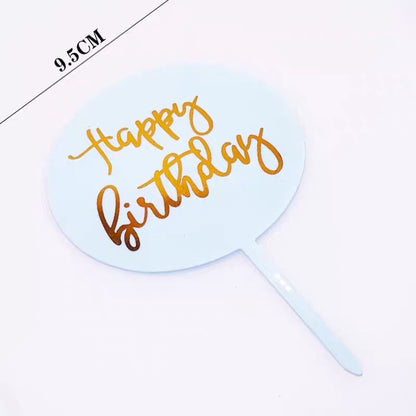 Happy Birthday Acrylic Topper for Decoration