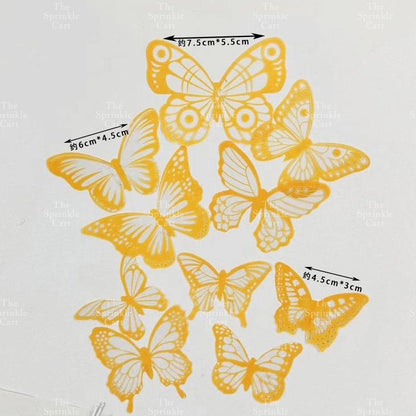 Minimalist Double Layer Butterfly Embossed PVC Stamp Cake Topper Decoration TSC