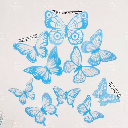 Minimalist Double Layer Butterfly Embossed PVC Stamp Cake Topper Decoration TSC