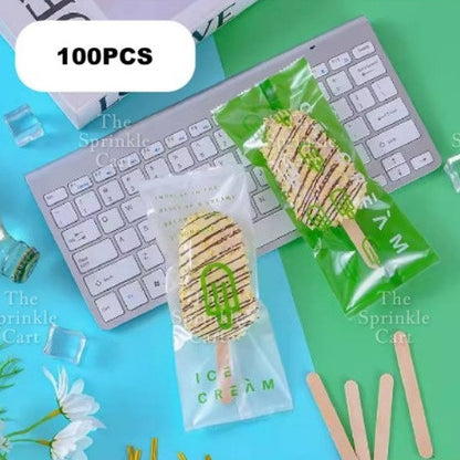 Transparent Popsicle OPP Cakesicle Boxes Gift Plastic Box Ice Cream Graham Bar packaging TSC