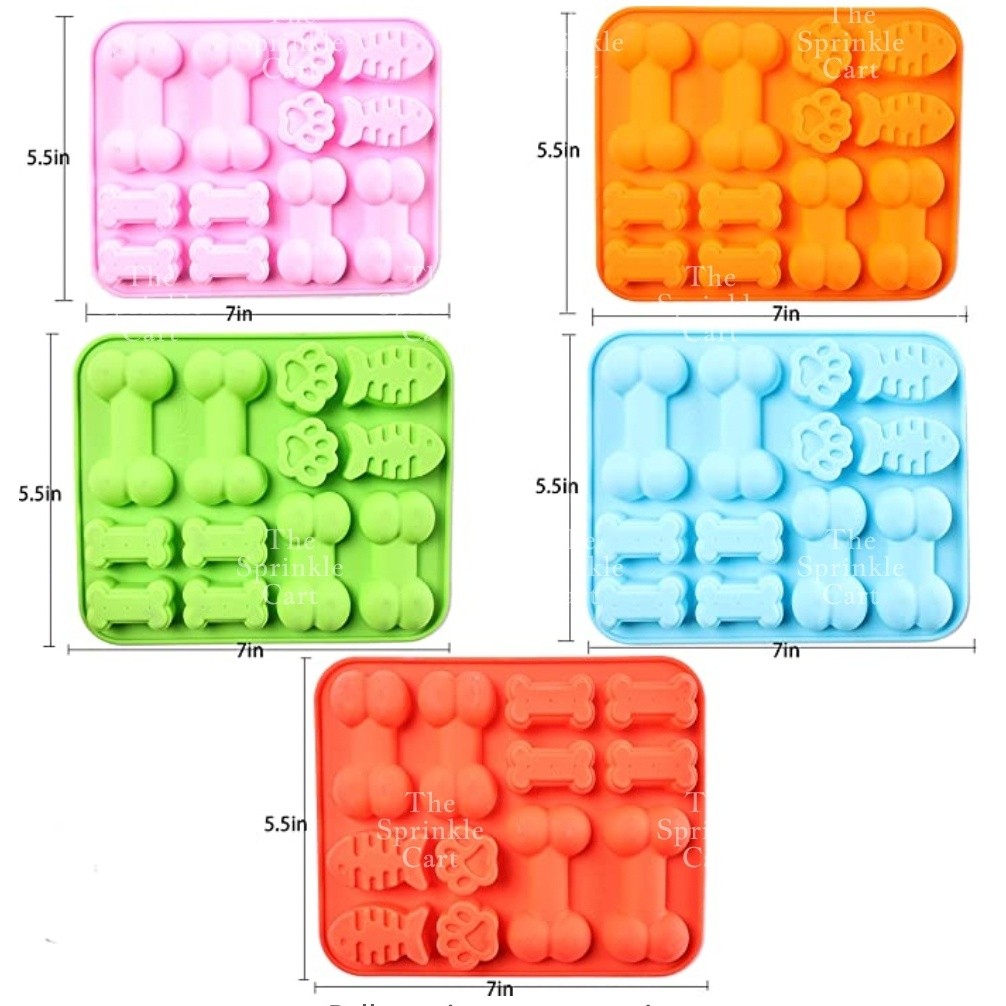 Dog Cat Paw Themed Silicone Molder and Acrylic Topper TSC