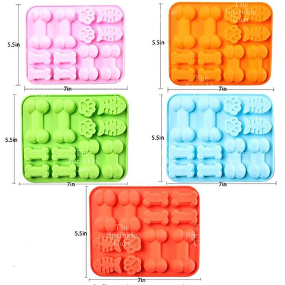 Dog Cat Paw Themed Silicone Molder and Acrylic Topper TSC