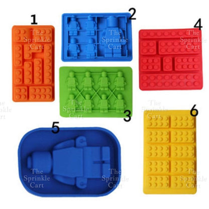 Lei-go Man Bricks Silicone Molder Fondant Baking Cake Chocolate DIY Decoration Robot Resin Mould
