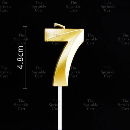 Number Candle for Birthday Cake Decor Party Supplies Gold 0-9