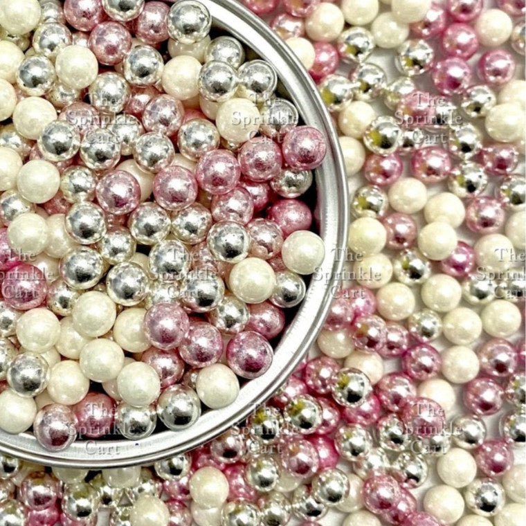 Edible Sprinkle Dragees Luxe Series Metallic Gold Rosegold Matte Pastel 50grams Decoration
