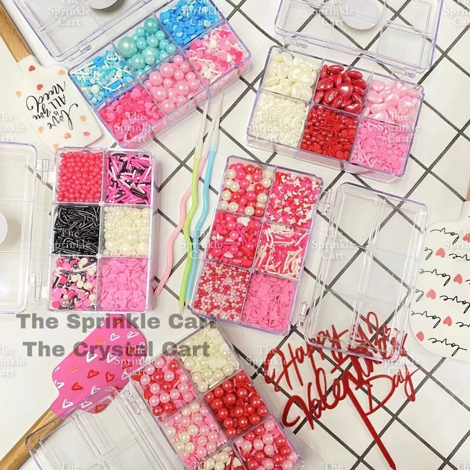 Christmas Valentines Themed Edible Sprinkles Dragees Bento Candy Sampler Candies Cake Decoration