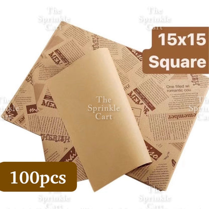 Bento Cake Box Clamshell Wax Paper Non grease Food Wrapper TSC