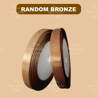 Colored Satin / Glitter Gold Silver Ribbon 23meters